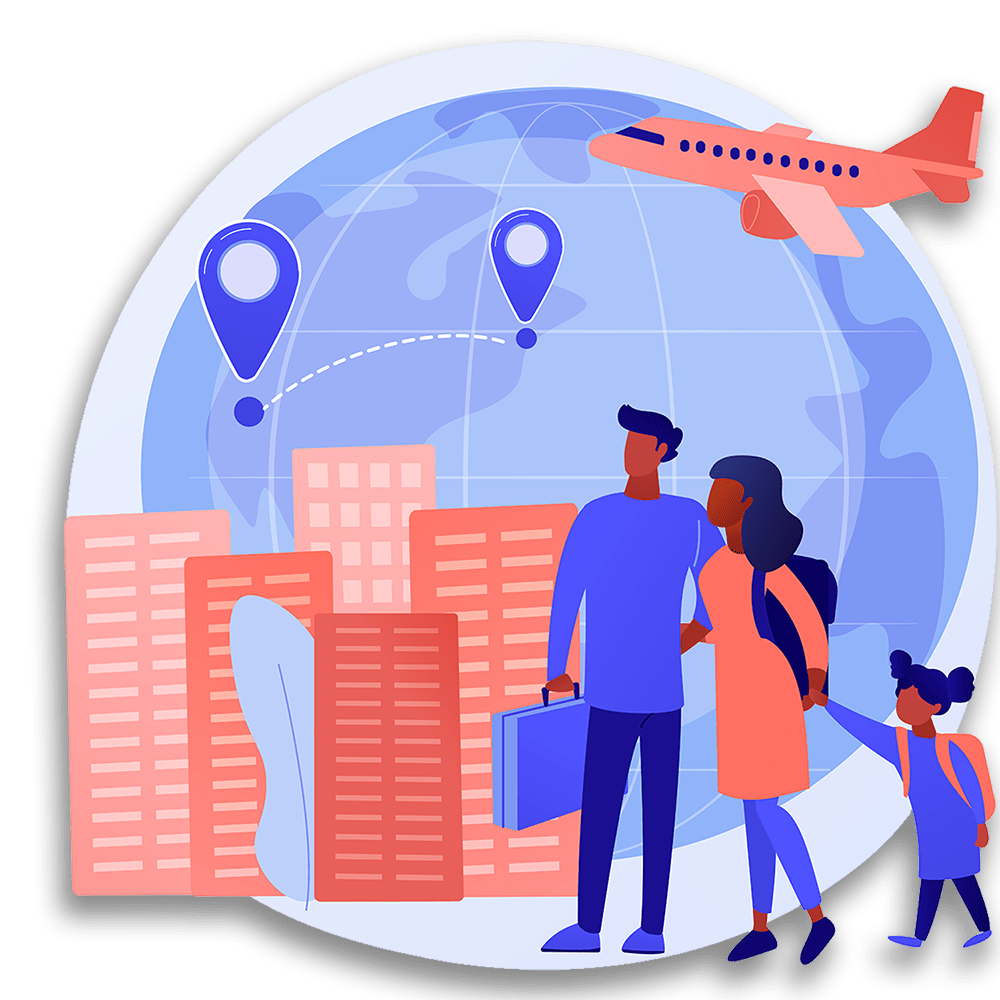 Clients meeting a licensed immigration consultant